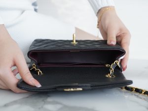 CF Classic Flap |荔枝纹 Mini 黑金 图5