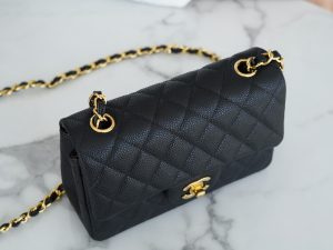 CF Classic Flap |荔枝纹 Mini 黑金 图7