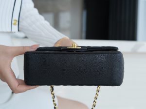 CF Classic Flap |荔枝纹 Mini 黑金 图8