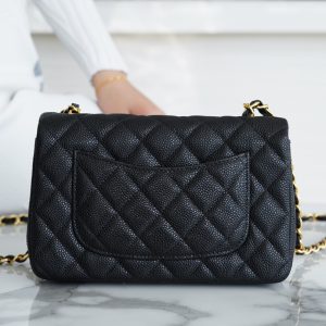 CF Classic Flap |荔枝纹 Mini 黑金 图3