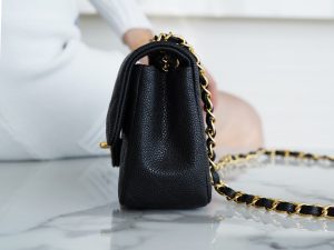 CF Classic Flap |荔枝纹 Mini 黑金 图6