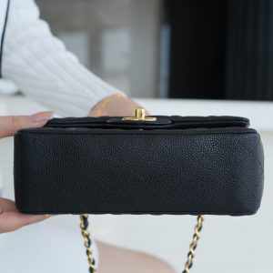 CF Classic Flap |荔枝纹 Mini 黑金 图8