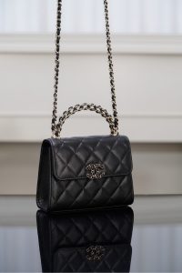 Chanel 25s 交叉手柄kelly 黑金荔枝 竖款 图3