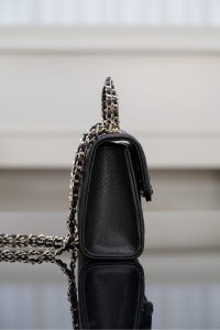 Chanel 25s 交叉手柄kelly 黑金荔枝 竖款 图5