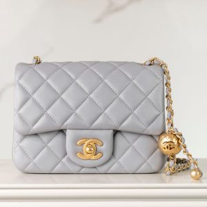 Chanel 金球方胖子 灰蓝色 图1