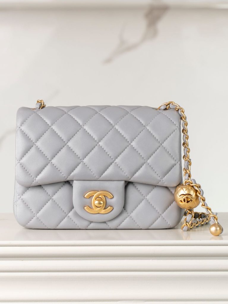 Chanel 金球方胖子 灰蓝色 图1