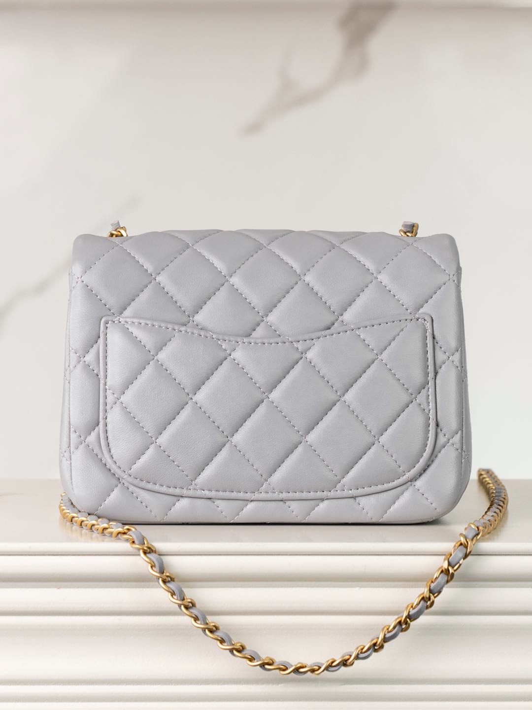 Chanel 金球方胖子 灰蓝色 图3