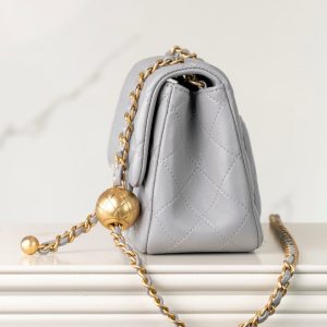 Chanel 金球方胖子 灰蓝色 图5