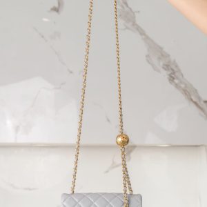Chanel 金球方胖子 灰蓝色 图9