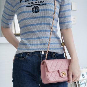 Chanel 金属球 Mini粉色 图2