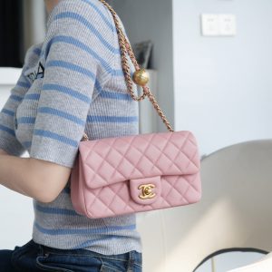 Chanel 金属球 Mini粉色 图4