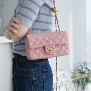 Chanel 金属球 Mini粉色 图6