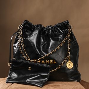 CHANEL 香奈儿 刘雯同款中号金字 22bag系列中号 图1