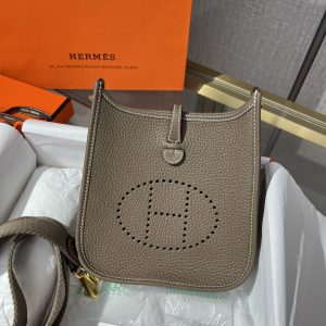 HERMES爱马仕Evelyne 16伊芙琳大象灰金扣 图1