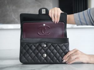 「Classic Flap」经典口盖包 中号 黑牛银 图8