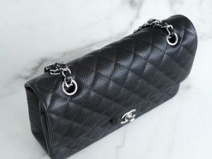 「Classic Flap」经典口盖包 中号 黑牛银 图9