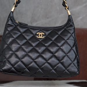 Chanel 24a Hobo黑色 大号 图1