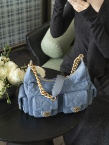 Chanel 25c 早春多口袋牛仔hobo 小号 图5