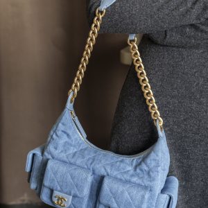 Chanel 25c 早春多口袋牛仔hobo 小号 图6