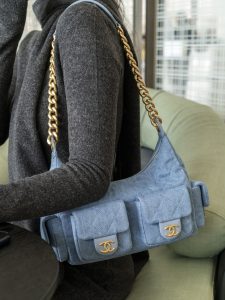 Chanel 25c 早春多口袋牛仔hobo 小号 图7