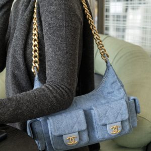 Chanel 25c 早春多口袋牛仔hobo 小号 图7