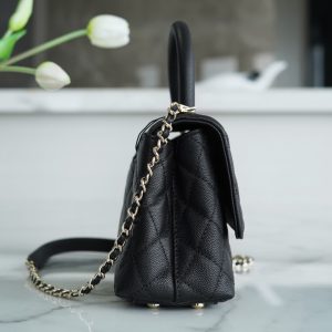 CoCo handle 新款牛皮手柄小号 黑金 图9