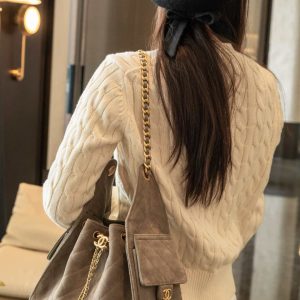 Chanel 灰色麂皮hobo 小号 图3