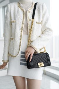 Chanel leboy 大球纹黑金小号 图4
