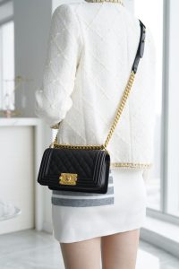 Chanel leboy 大球纹黑金小号 图5