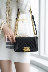 Chanel leboy 大球纹黑金小号 图7