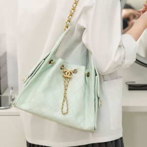 Chanel small hobo 薄荷绿小号 图1