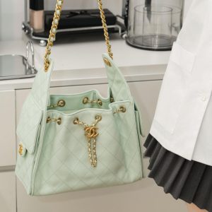 Chanel small hobo 薄荷绿小号 图4