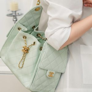 Chanel small hobo 薄荷绿小号 图5