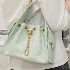 Chanel small hobo 薄荷绿小号 图6