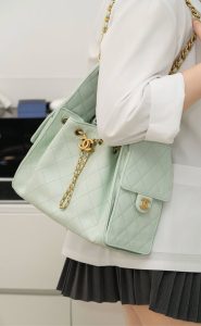 Chanel small hobo 薄荷绿小号 图7