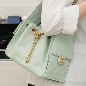 Chanel small hobo 薄荷绿小号 图7