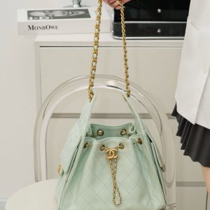 Chanel small hobo 薄荷绿小号 图8