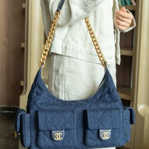 Chanel 25c 爆款牛仔hobo 嬉皮包 大号 图1