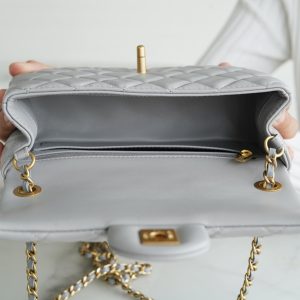 Chanel 王̆̈炸̆̈ CF金属球 大Mini 浅灰色 图8