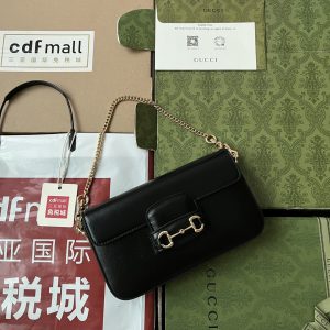 。【原厂皮配(Cdfmall三亚免税店手提袋】 Gucci Horsebit 1955系列迷你手袋 图1