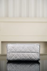 Chanel 26c 25bag 抽绳水桶包 银色银扣小号 图9