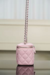 Chanel 25P 隐藏款 手柄长盒子包 粉色 荔枝牛 图7