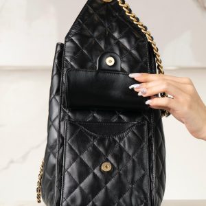 Chanel 嬉皮hobo包 黑金中号 图6