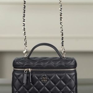 Chanel 25C 新款饭盒包 黑金 荔枝牛 图1