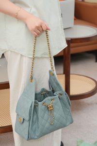 Chanel small hobo 雾霾蓝 鱼子酱 小号 图6