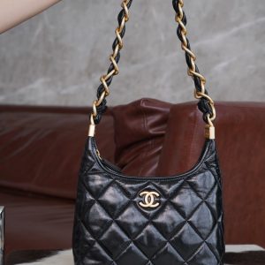 Chanel 24a Hobo黑色 小号 图1