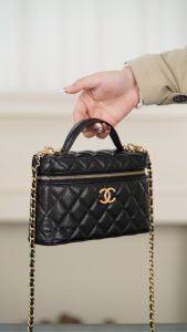 Chanel 25P 新款饭盒包 黑金 荔枝牛 图4