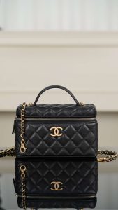 Chanel 25P 新款饭盒包 黑金 荔枝牛 图6