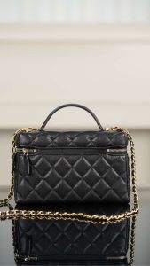Chanel 25P 新款饭盒包 黑金 荔枝牛 图2
