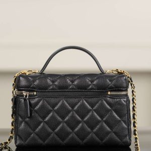 Chanel 25P 新款饭盒包 黑金 荔枝牛 图2